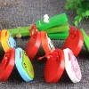 Blokkeert kinderen Cartoon houten castanets muziekinstrumenten baby clapper handvat muziekinstrumenten speelgoed educatief speelgoed voor kinderen