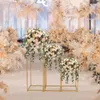 Decorazione per feste 3 pezzi Flores Box Rectangle Metal Stand Props Wedding Decorations