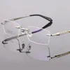 Zonnebrillen frames mjiedr mode pure titanium glazen frame mannen zakelijke randloze recept op recept vierkante bril bijziendheid optisch Koreaans