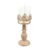 Candele porta a candele stand quadrata a candelatura in metallo artigianato di vetro grandi candele scrivania da matrimonio decorativo