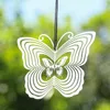 Dekoracyjne figurki 3D Wiszący wiatr spinner wiatrowy stal nierdzewna obrotowe Jimes przepływające Suncatcher lusterka odbicia Ogród wisla