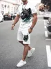 Testes masculinos 2024 Terno de verão Everyday Street casual Camiseta curta esportes ao ar livre esportes elegantes e confortáveis