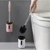 Silikon Tuvalet Fırça Tutucu Setleri WC Duvar Asma Ev Zemin Duran Banyo Temizlik Aksesuarları Yumuşak kıllar TPR Başlığı