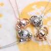 Jewelry can be opened multi-layer wing ball pendant Angel Wing Necklace photo box