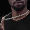 Luxury bling smycken 8mm bredd kubansk kedja anpassad 925 silver pass diamant testare moissanite miami halsband för män