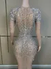 Vestido cerimonial de strass de stage