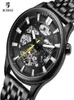 RUIMAS Black Automatics Watches Luxury Business en acier inoxydable Watch Man Top Brand Skeleton Mécanique Wristwatch Regios 67703040316