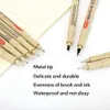 Markers 12 Tip Pigment Liner Micron ink marker pen used for comic drawing pens sketching pens pen hooks and lines sketching pens stationery sets art suppliesL2405