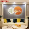 Wall Lamp OUFULA Modern Picture LED Creative Luxury Orange Landscape Decor Sconce Light For Home Living Room