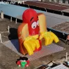 8mh (26ft) Un modello di hot dog gonfiabile caratteristico con dita per la decorazione degli eventi o la pubblicità del ristorante