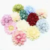 Flores decorativas 2/5pcs seda Dahlia Artificial Flower Daisy Cabeça Cabelo Cabelo Cabelo Cabelo Casamento Decoração de Decoração de Broche Acessórios para Garland