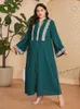 Vêtements ethniques mode arabe musulman Abaya femme à manches longues Kaftan Maxi Robe Robe Turkish Islamic 2024 Vestidos de style