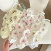 Women Socks 3 Pairs/Lot Set Thin Summer Fresh Sweet Lace Flower Breathable Hollow Out Ladies Transparent Comfy