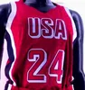 2024 USAOLYYPICS Jerseys de basket-ball 4 Stephen Curry 6 Lebron James 7 Kevin Durant 8 Leonard 11 Embiid 12 Holiday 5 Edwards 9 Haliburton 15 Booker 10 Tatum 14 Davis