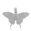 Instagram Style Hip Hop 925 ALLIAG Butterfly Pendant Full Diamond Men Femmes Personnalisés Luxury Bijoux Pendant Collier