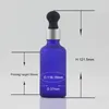 Storage Bottles 50ml Bottle Dropper Matte Silver Blue Glass 1.7oz Cosmetic Packaging Boxes