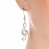 Dingle örhängen Kongmoon Treble Clef Music Note White Fire Opal Jewelry for Women Drop