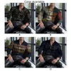 Camisas casuales para hombres Bloquea Band Band Boutsiness Button Down Fitness Manga larga Hombres Muscle Office T Dress Up Holiday Fashion