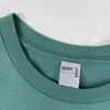 Men's T-Shirts Safe Green 210g 100% Cotton Summer Customized T-shirt Mens Blank T-shirt O-Neck Screen Printed Plain Dyed TopL2405