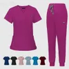 Scrub multicolore uniforme a manica corta