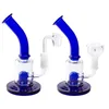 Headshop888 GB050 Blue Bleau Bong Dab Dab Rig Smoking Pipe d'environ 18 cm Bubbler Bubbler Bongs 14 mm Femelle Dome Bowl Quartz Banger Nail 2 Modèles