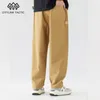 Pantaloni da uomo lavati in cotone kaki