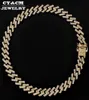 15 mm Iced Out Prong Cuban Link Chains Gold Silver Colliers Choker Bling 15 mm Crystal Rimestones Hip Hop For Mens Collier 6017128