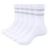 Chaussettes de sport Yuege Men's Humiture Contrôle athlétique Coton Coton Runchaged Golf Tennis Training Crew for Men 37-46 5 Pairs / Pack