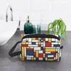 Bolsas de cosméticos Piet Mondrian de Stijl Pattern Travel Bag Woman Women Art Haspe Homenetry Makeup Organizer Lady Beauty Storage Dopp Kit