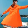 Женские траншеи Coats UV Thin Wursbreaker Top Fashion Sunscreen Hover Женщины Long 2024 Свободный летний супер сказочный солнцезащитный