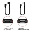 25 cm USB till typ C Micro USB Kort laddningskabel armbåge 90 graders USB C Micro Cable 2.4A Snabb laddningskabel för Samsung Huawei