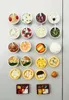 5pcs/lote de estilo chinês Características tridimensionais de imitação criativa porcelana Snack Food Specialities Fridge Imdnets 240429