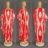 Ethnic Clothing Middle Eastern Style Retro Long Robe Printed Large Hem With Headscarf Dress European And American Women African