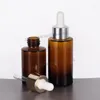 Botellas de almacenamiento 264pcs 20 ml de vaso ámbar gotero de vidrio suero botella de aceite esencial belleza envasado cosmético