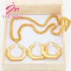 Collier Boucles d'oreilles Fashion Gold plaquée Bridal 80cm Bamboo Pendre pour femmes Mariages Cadeaux Bijoux Accessoire
