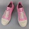 Lässige Schuhe Frühlings Sommer Herren Schnürung flach rosa Paar Vollkorn Leder große Größe 11 12 13 Cool Boy All-Match-Sneaker