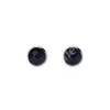 S925 Pure Pur Silver Earts, Round Purple Gold Sand Black Agate Oreing Boucles d'oreilles pour hommes et femmes Colonde d'oreille simple mais fashional Boucle d'oreille étoilée