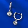 Boucles d'oreilles en peluche 18k rose en or rose Moissanite Diamond Oreille d'oreille Real 925 Bijoux en argent sterling