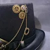 Berets vintage dorosły mężczyzna Kobiety steampunk płaski hat metalowy dekoracje sprzętu cosplay