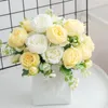 Dekorativa blommor 30 cm Silk Peony Artificial Flower Bouquet Spring For White Home Diy Decoration Christmas Garden Wedding Office Party Fake Fake