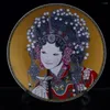 Vazen Gold Base Peking Opera -personages Verhaalpatroon waardering Plaat Home Decoratie ornamenten