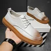 Casual Shoes Zftl Men's Oryginalny skórzany luksusowy człowiek trampki gradient brytyjska biznesowa platforma wypoczynkowa