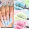 Nail Glitter 6 Grids Sugar White Purple Powder Sandy Candy Pigment For 3D Acrylic Flower Dazzling Dust Manicure Decor LY1909-22