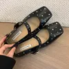 Wiosna jesień czarne kobiety buty butów mody płytkie buty damskie buty miękkie skórzane damskie buty Mary Jane 240424