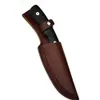 Nueva llegada Durable CPM-3V Cuchillo de caza de acero Manija ABS Cuchillo de campamento al aire libre cuchillo de cuchilla fija con estuche de cuero