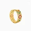 Hoop oorbellen crmya koper verguld voor vrouwen vintage kleur cz zirkon piercing grote cirkel 2024 sieraden groothandel