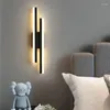 Wandlampe moderne LED schwarz Gold dimmbare dekorative Scheinwerfer für Schlafzimmer Wohnzimmer Nacht Hintergrundbeleuchtung 16W AC85-265V