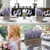 Fleurs décoratives Mefier Fake Artificiel Lavande 10 plantes de paquet de mariage Bouquet Bouquet Porch Indoor Outdoor Home Decorations