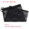 1pc Golfballbeutel können 12 25 50 PCs Ball Schwarz Nylon Speicher Solid Mesh Net für Golfer Geschenksport 240425 halten