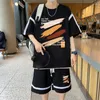 Herren Tracksuits Sommersets Fashion Sport Tracksuit Männer Kurzarm T-Shirt Shorts 2-teilige Anzug Casual Joggers